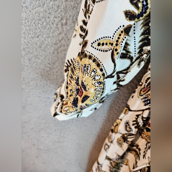 Ba&sh Womens Robe Volver Mini Dress sz S Trendy Bohemian Style Print Gorgeous - Picture 8 of 14